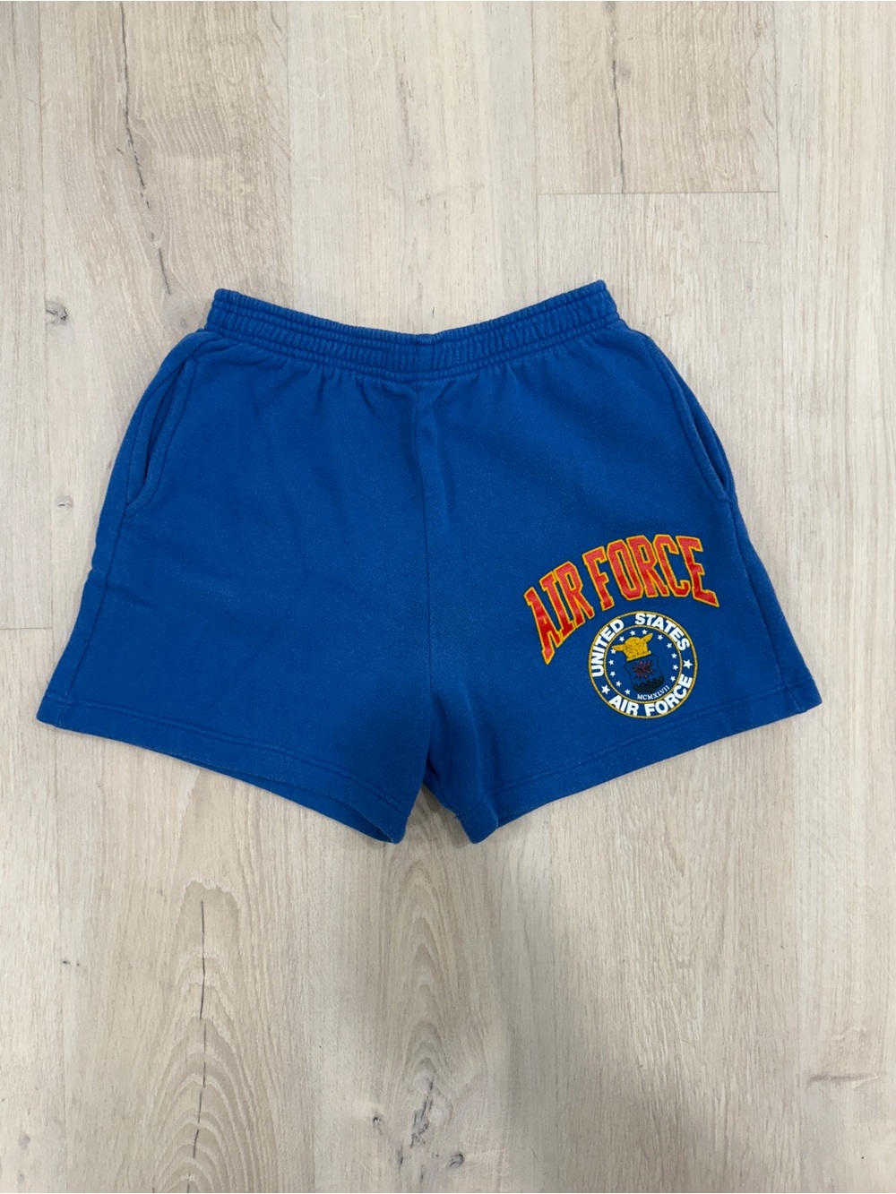 Vintage Blue 'Air Force' Athletic Shorts